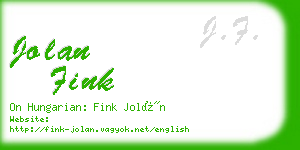 jolan fink business card